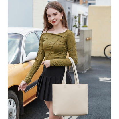 MEEGIRL Damen PU Leder Handtasche mit Reißverschluss