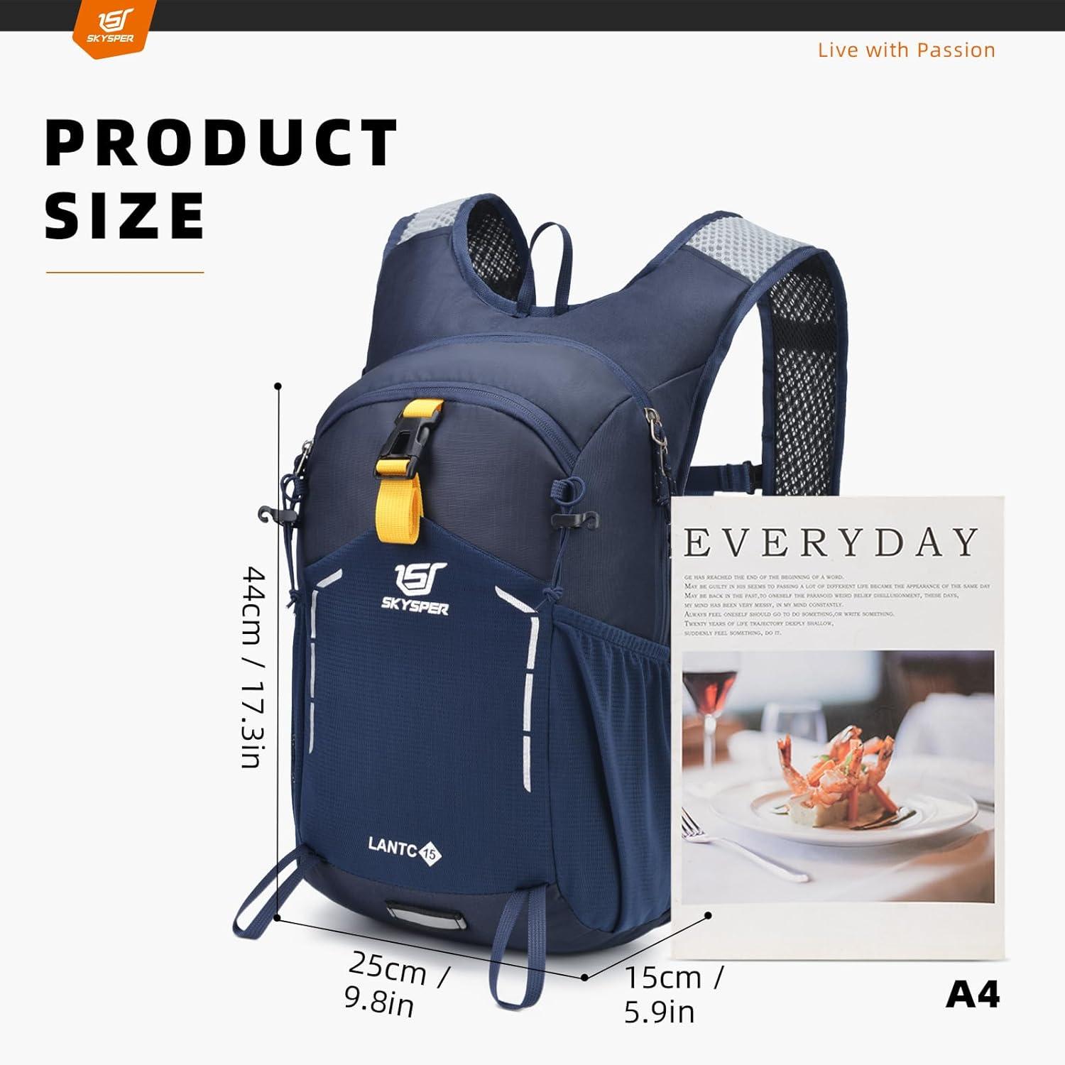 Wanderrucksack 15L Rucksack Trekking Travel Daypack Herren Damen