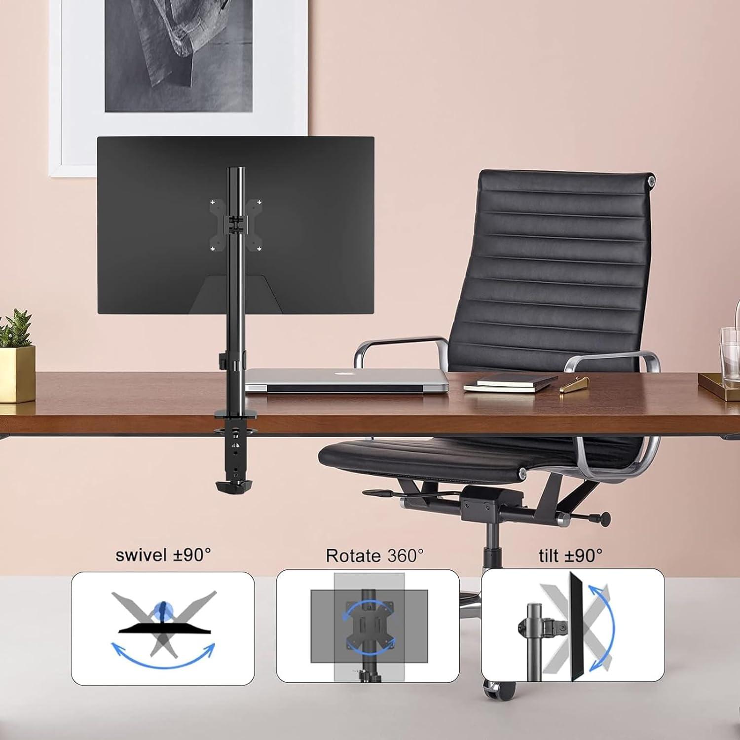 Pholiten Monitor Halterung für 13-32 Zoll LED LCD Bildschirm - Höhenverstellbar Neigbar Dual-Monitor Arm