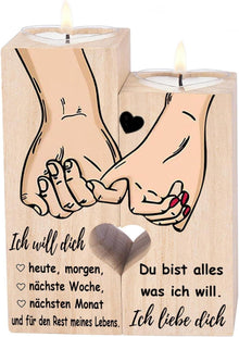 Romantischer Kerzenhalter für Paare - Liebe Geschenk Jahrestag