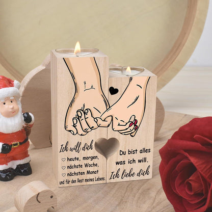 Romantischer Kerzenhalter für Paare - Liebe Geschenk Jahrestag