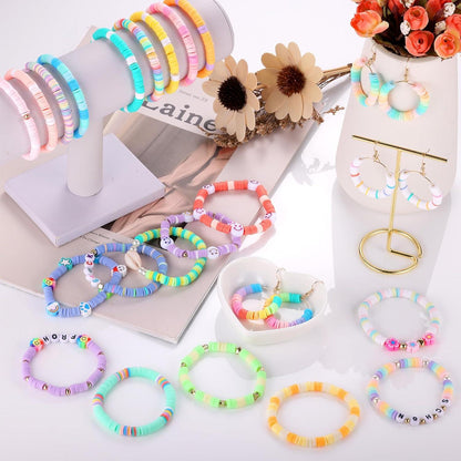 Perlen Set 6mm Heishi Clay Buchstabenperlen Polymer Charms Kit