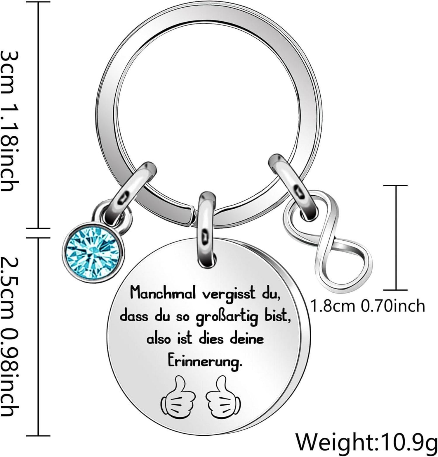 Inspirierendes Edelstahl Schlüsselband für Frauen