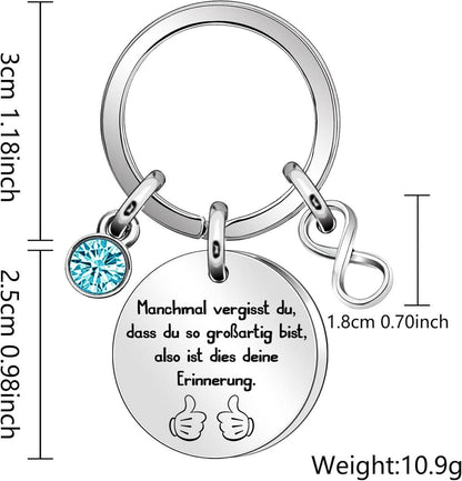 Inspirierendes Edelstahl Schlüsselband für Frauen