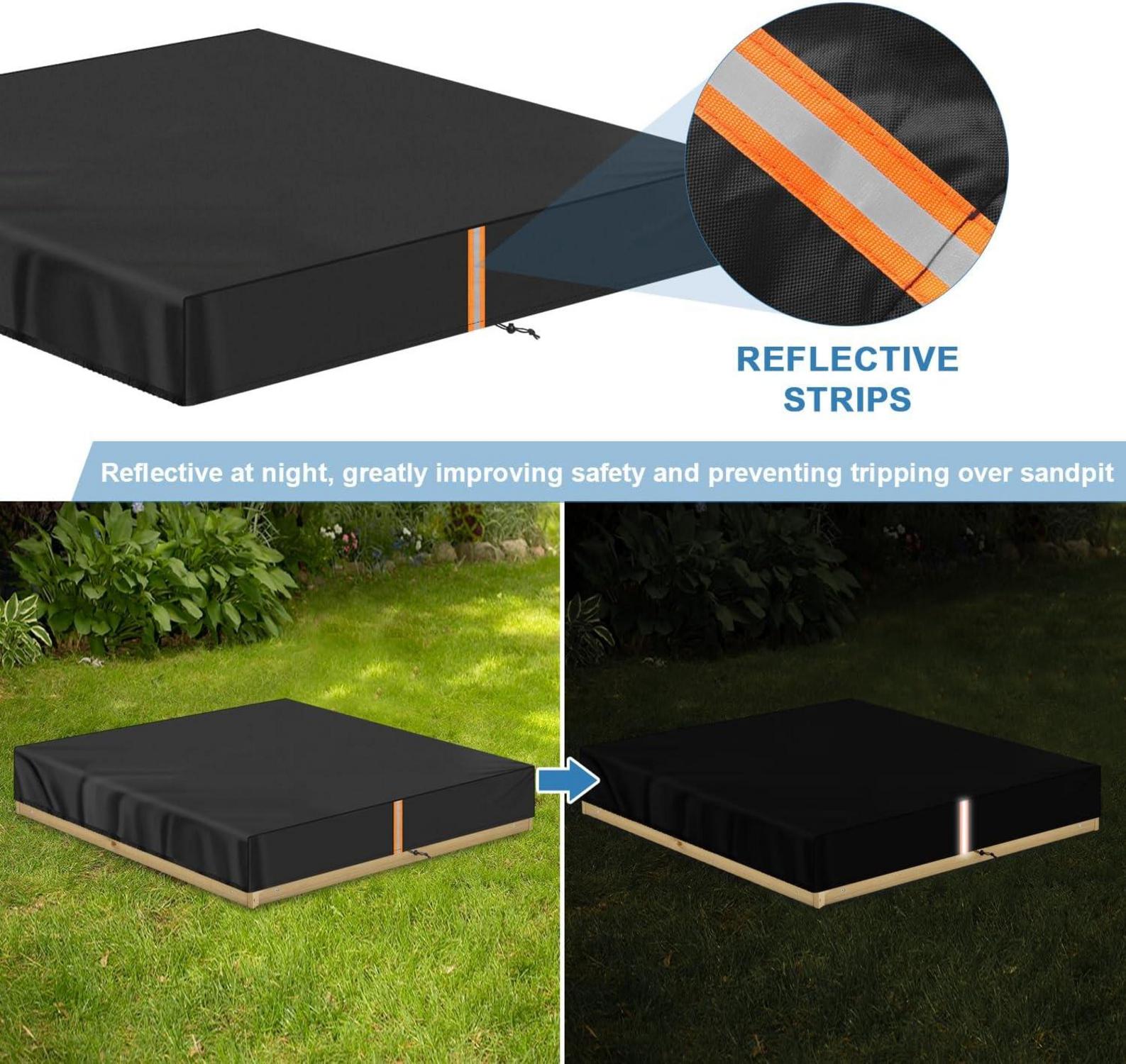 Abdeckung Sandkasten 200x200cm Wetterfeste Schutzhülle UV Beständig 420D Oxford