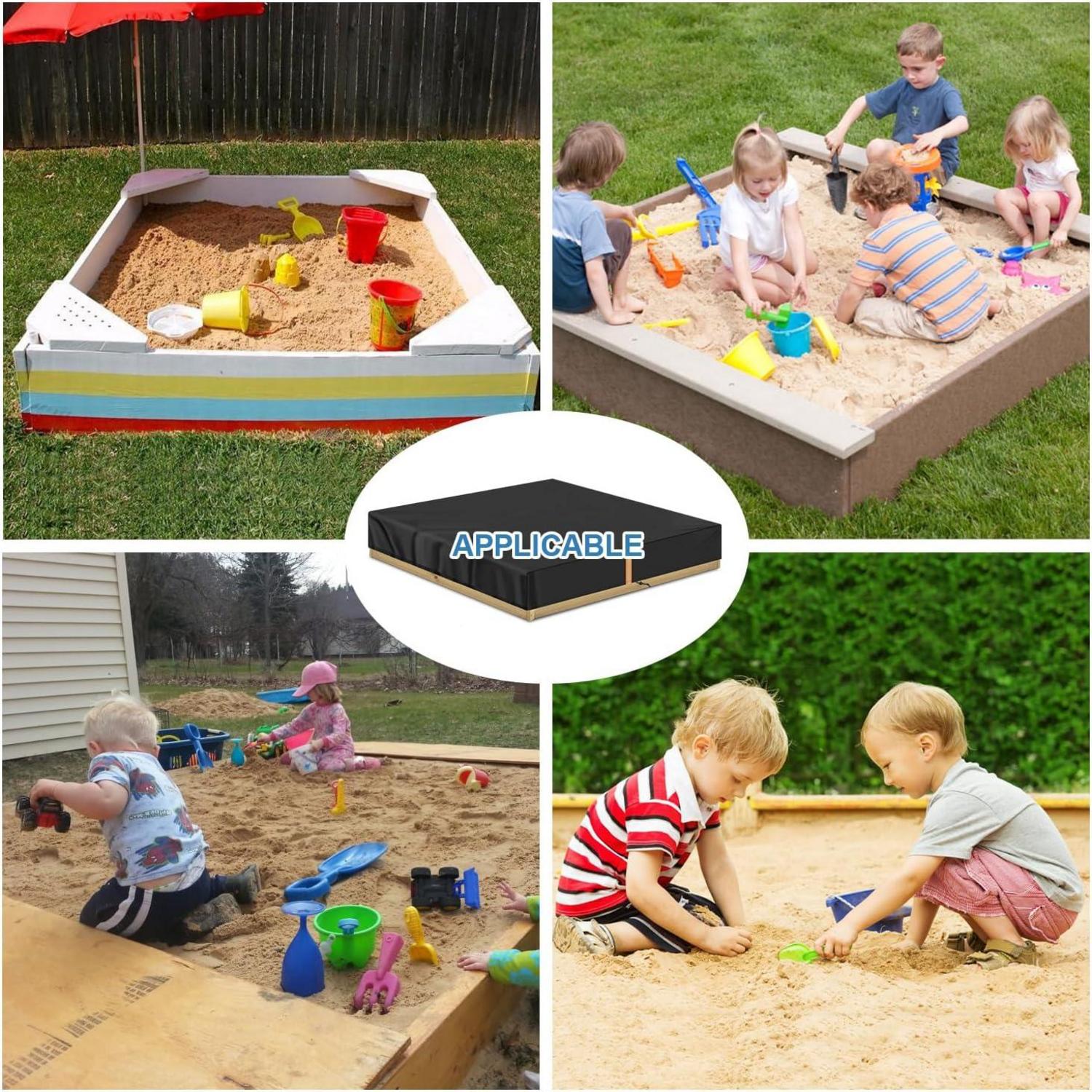 Sandkastenabdeckung 200x200x20cm wetterfest UV-Schutz 420D Oxford