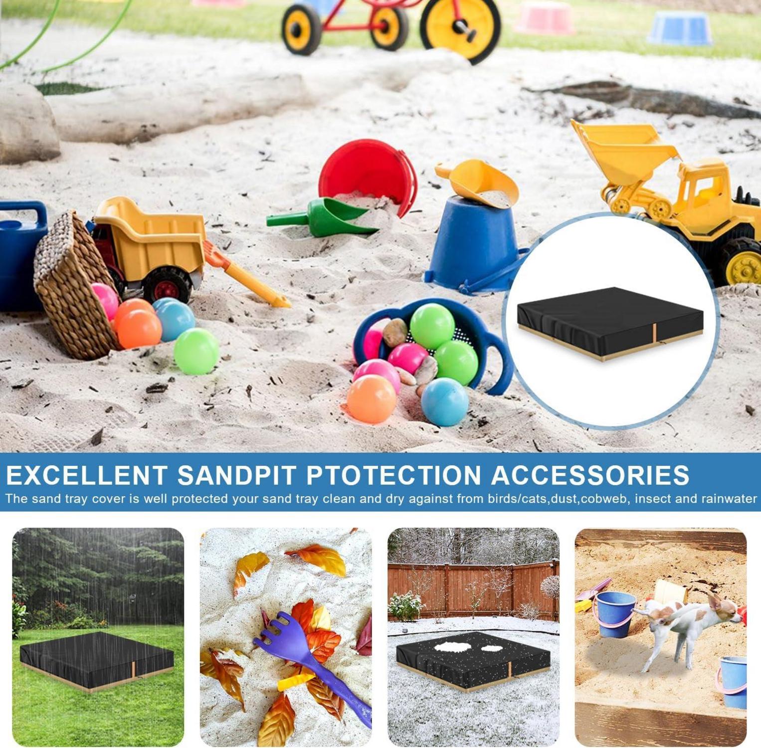 Abdeckung Sandkasten 200x200cm Wetterfeste Schutzhülle UV Beständig 420D Oxford