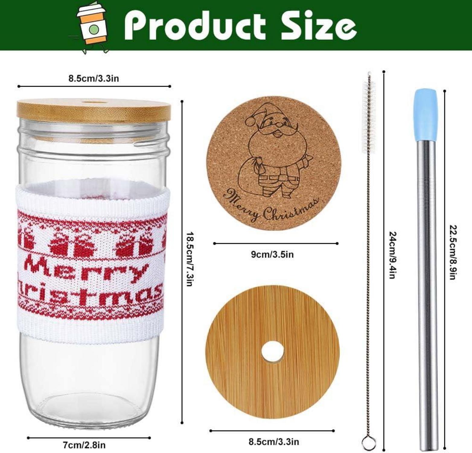 Bubble Tea Becher 24oz mit Bambusdeckel und Strohhalm