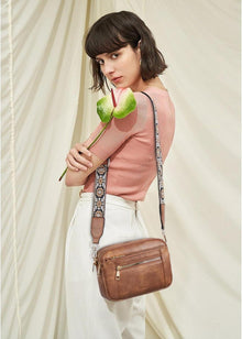 Telena Damen PU Leder Crossbody Tasche mit verstellbarem