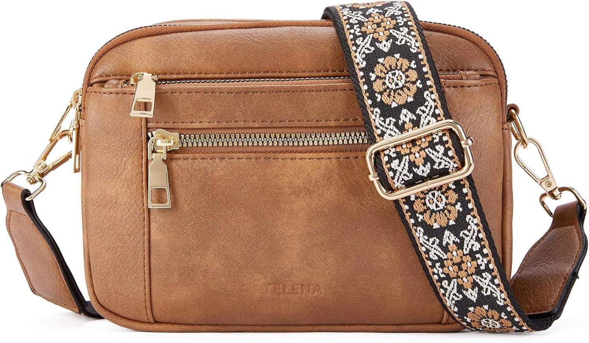 Damen Crossbody Bag Verstellbarer Riemen PU Leder Umhängetasche