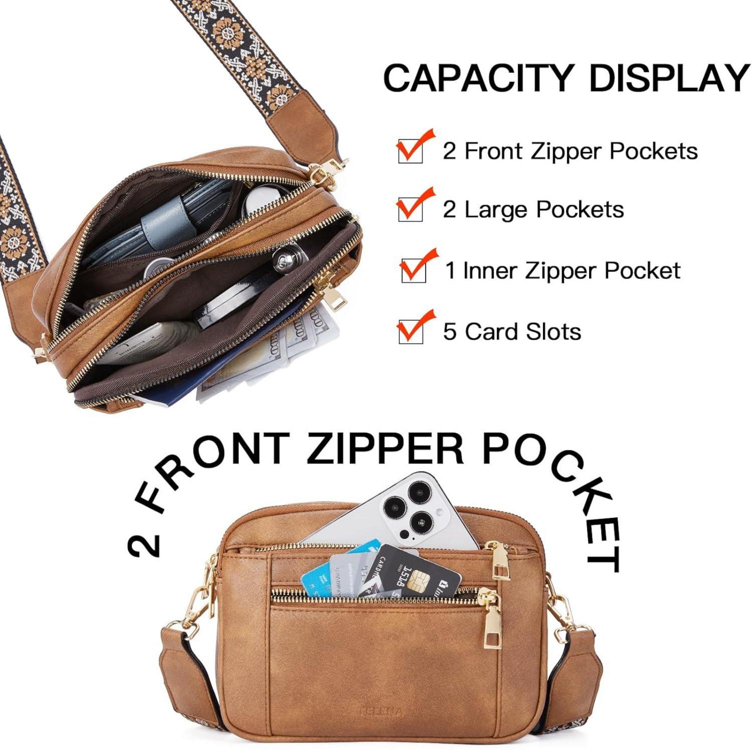 Damen Crossbody Bag Verstellbarer Riemen PU Leder Umhängetasche