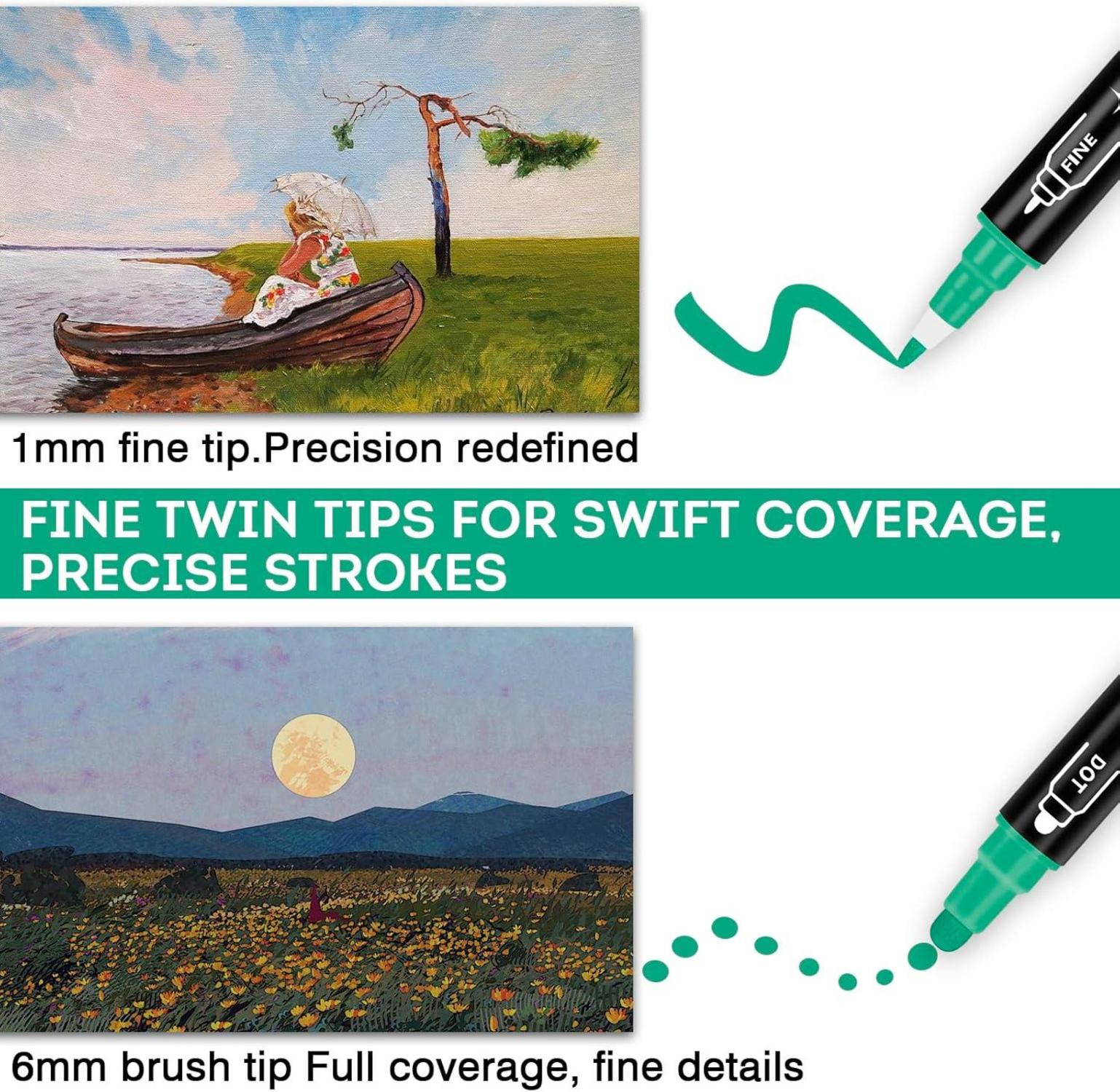 Acrylstifte für Steine wasserfest - 24 Farben Acrylic Paint