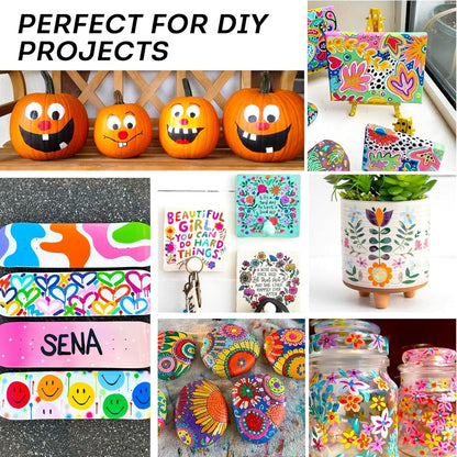 Acrylstifte für Steine wasserfest-24 Farben Acrylic Paint Marker Stift