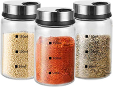 3er Set 150ml Gewürzgläser mit Streueinsatz und Drehdeckel