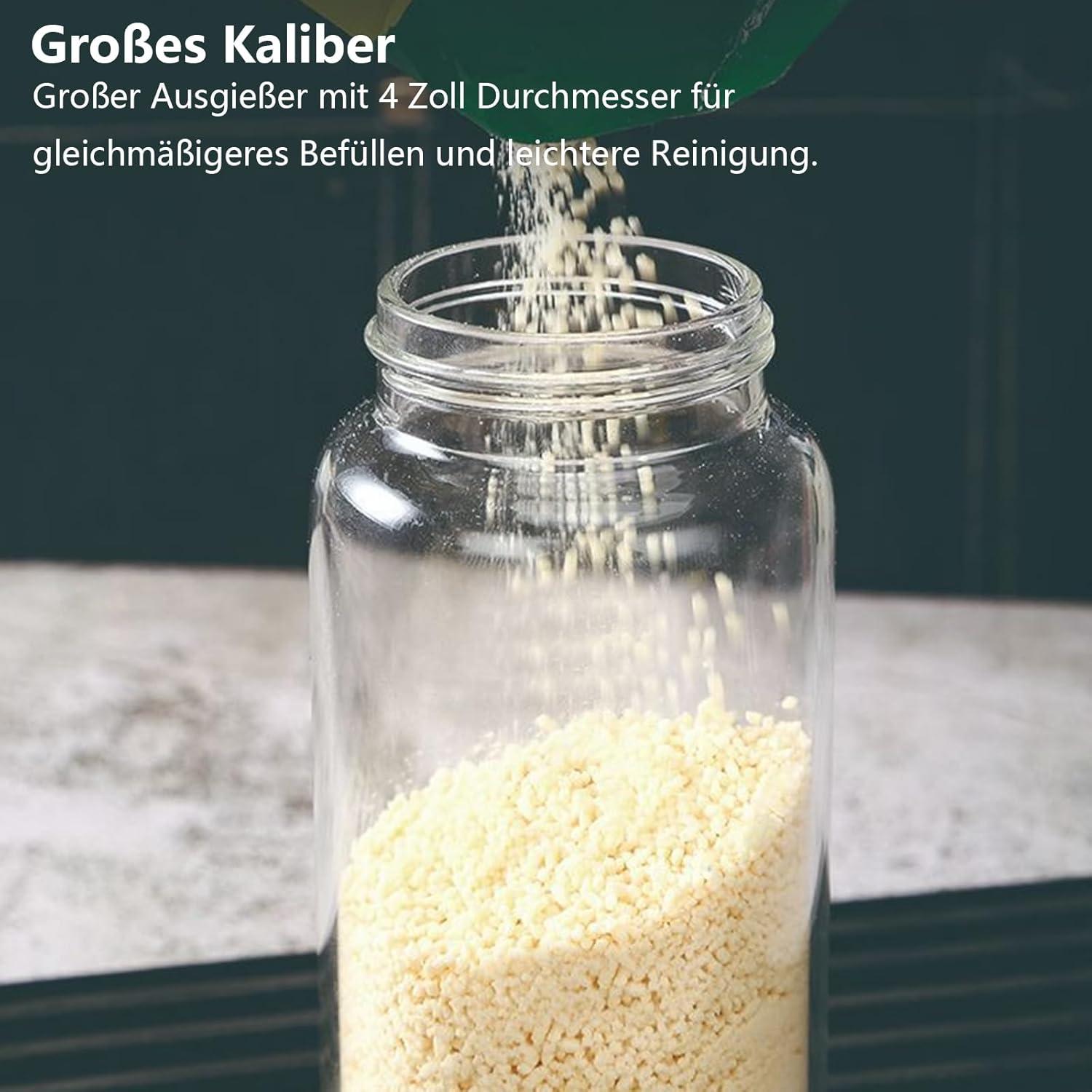 Gewürzgläser 150ml Borosilikatglas Streueinsatz 4-Loch-Design 3er Set