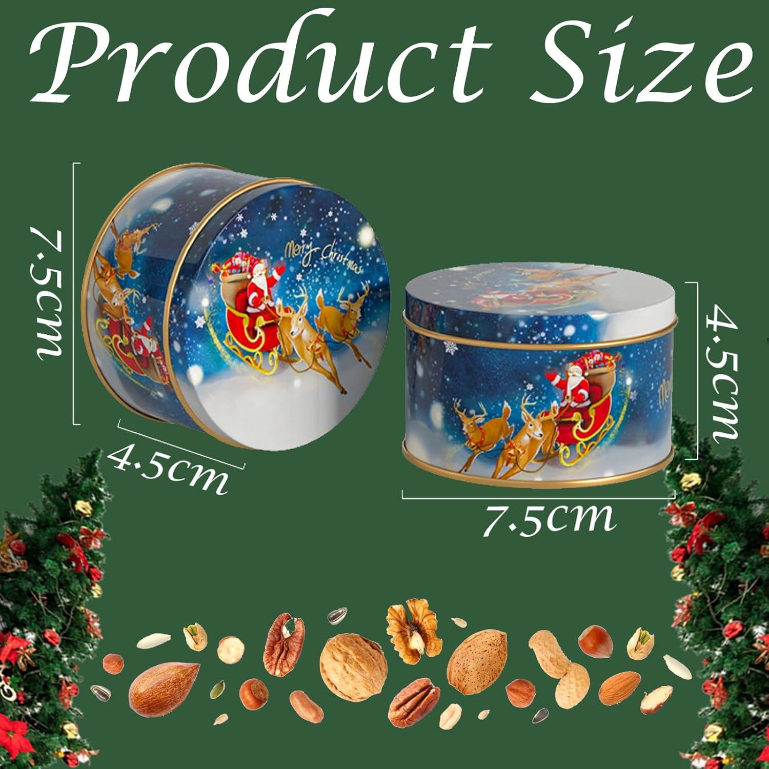 Weihnachtsdose Keksdose Süßigkeiten Weißblech 8 Stück Metall