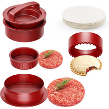 4 in 1 Burgerpresse Hamburgerpresse Set mit Wachspapier