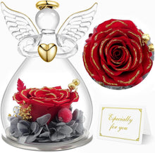 Ewige Rose Engel Glaskuppel Rote Rosen Muttertagsgeschenk