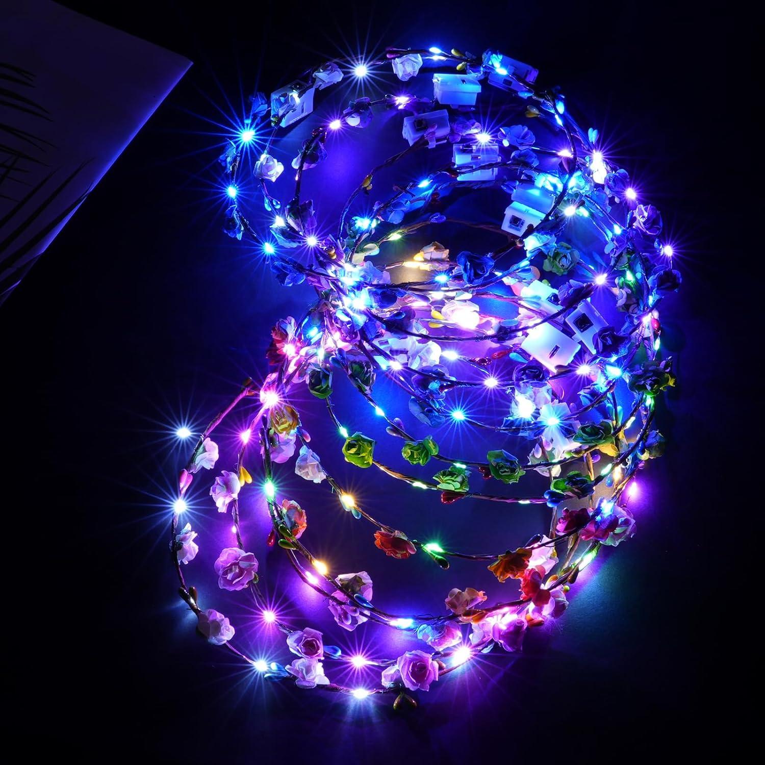 LED Blumenkranz Stirnband 12PCS Haarkranz Mallorca Party Accessoires