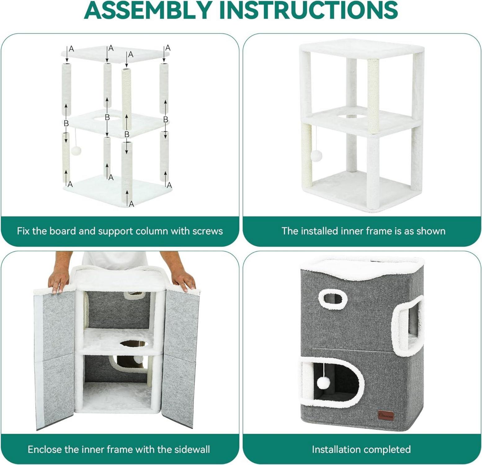 YITAHOME Katzenhaus Indoor Katzenbett Katzentonne Katzenhöhle Grau