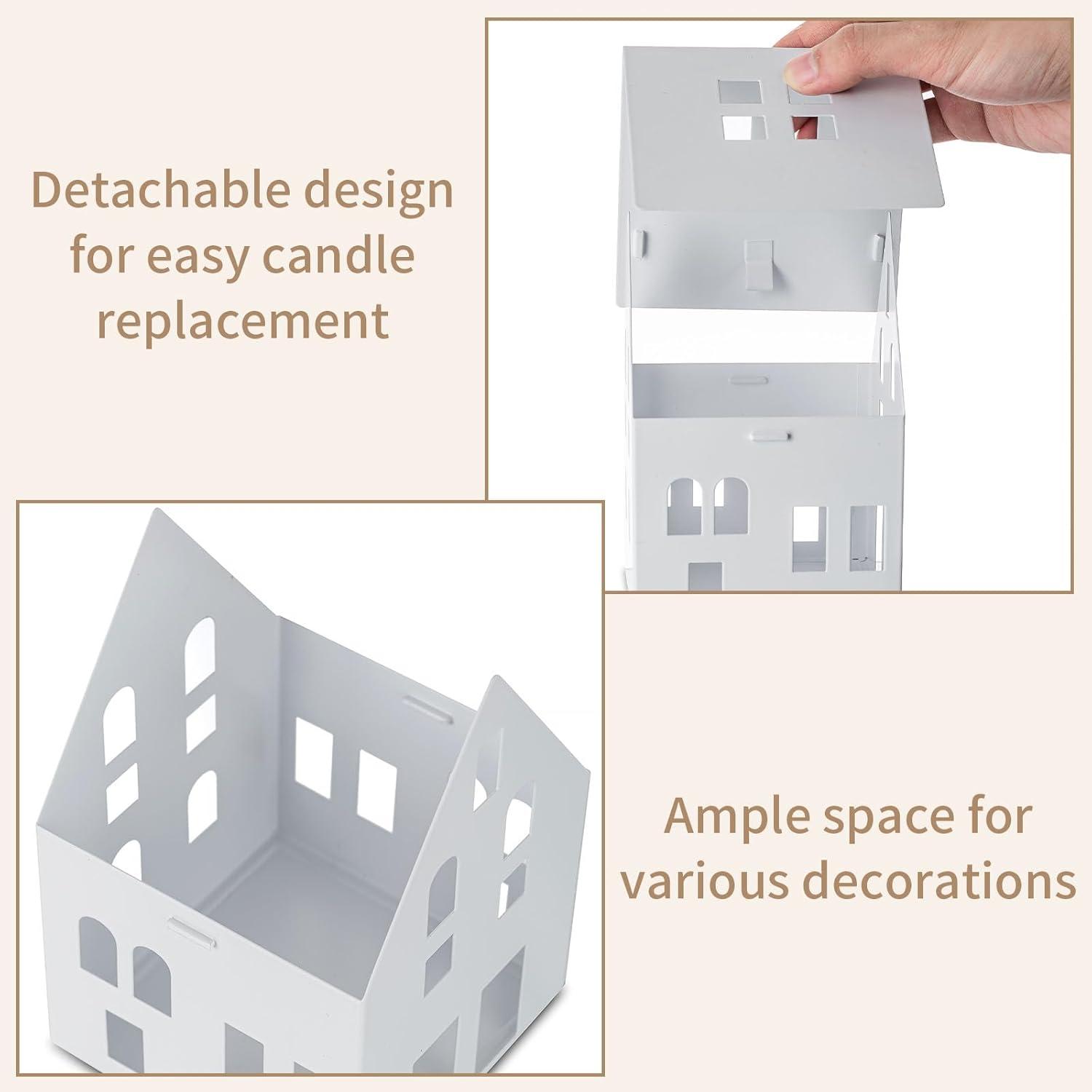 Sziqiqi Lichthaus Kerzenständer Set LED-Kerzen