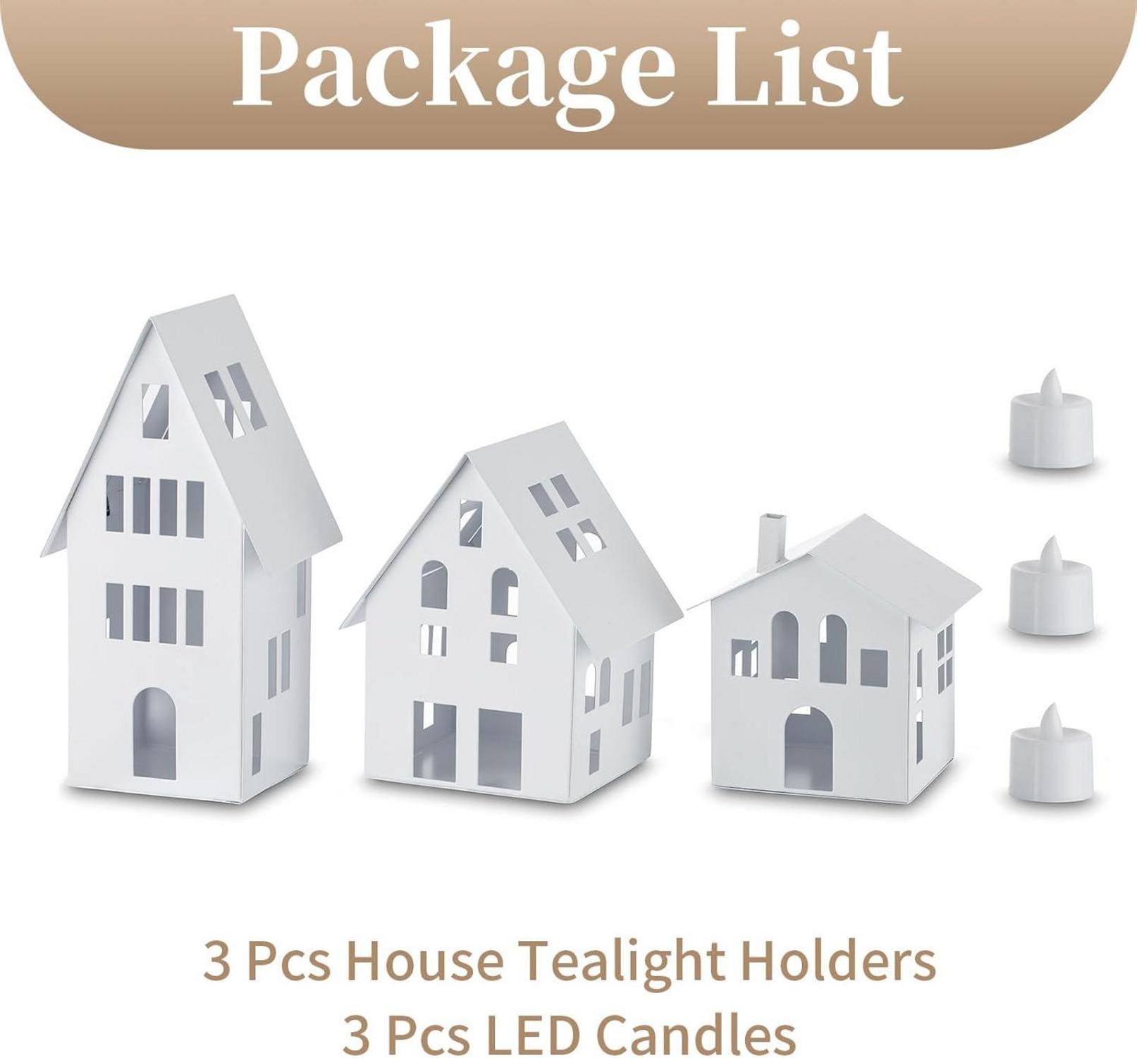 Lichthaus Kerzenständer LED-Kerzen Weihnachten Windlicht Set 3-teilig