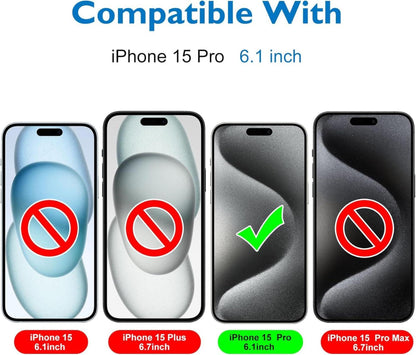 Sichtschutz Panzerglas iPhone 15 Pro 6,1 Zoll Matt Privacy Screen