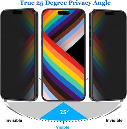 Mothca Mattes Privacy Panzerglas iPhone 15 Pro Max 6,7 Zoll