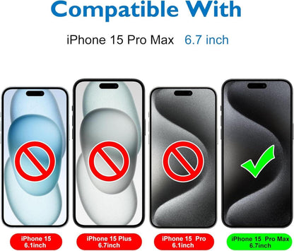 Mothca iPhone 15 Pro Max 6,7 Zoll Sichtschutzfolie 9H Matt Privacy
