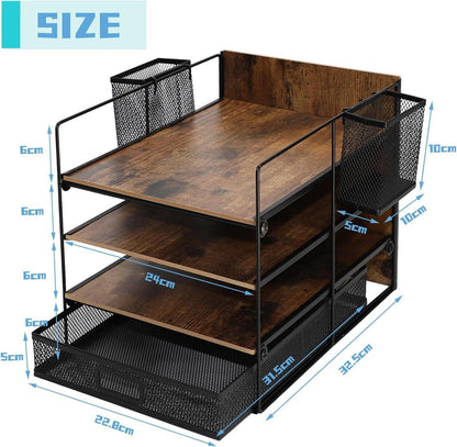 Briefablage mit Stifthalter, Schreibtisch Organizer