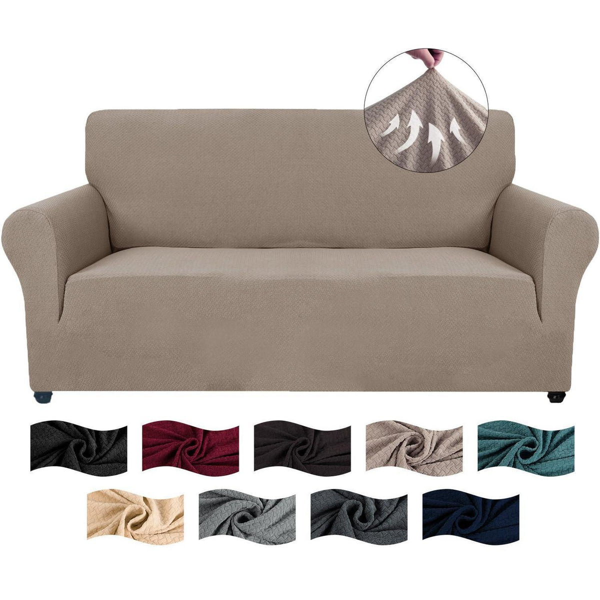 Elastischer Sofabezug 2-Sitzer | Rutschfest, Jacquard & Waschbar