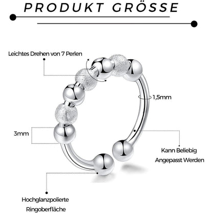 Verstellbarer Anti-Stress Ring Set | Angstabbau & Fidget Ringe für Damen