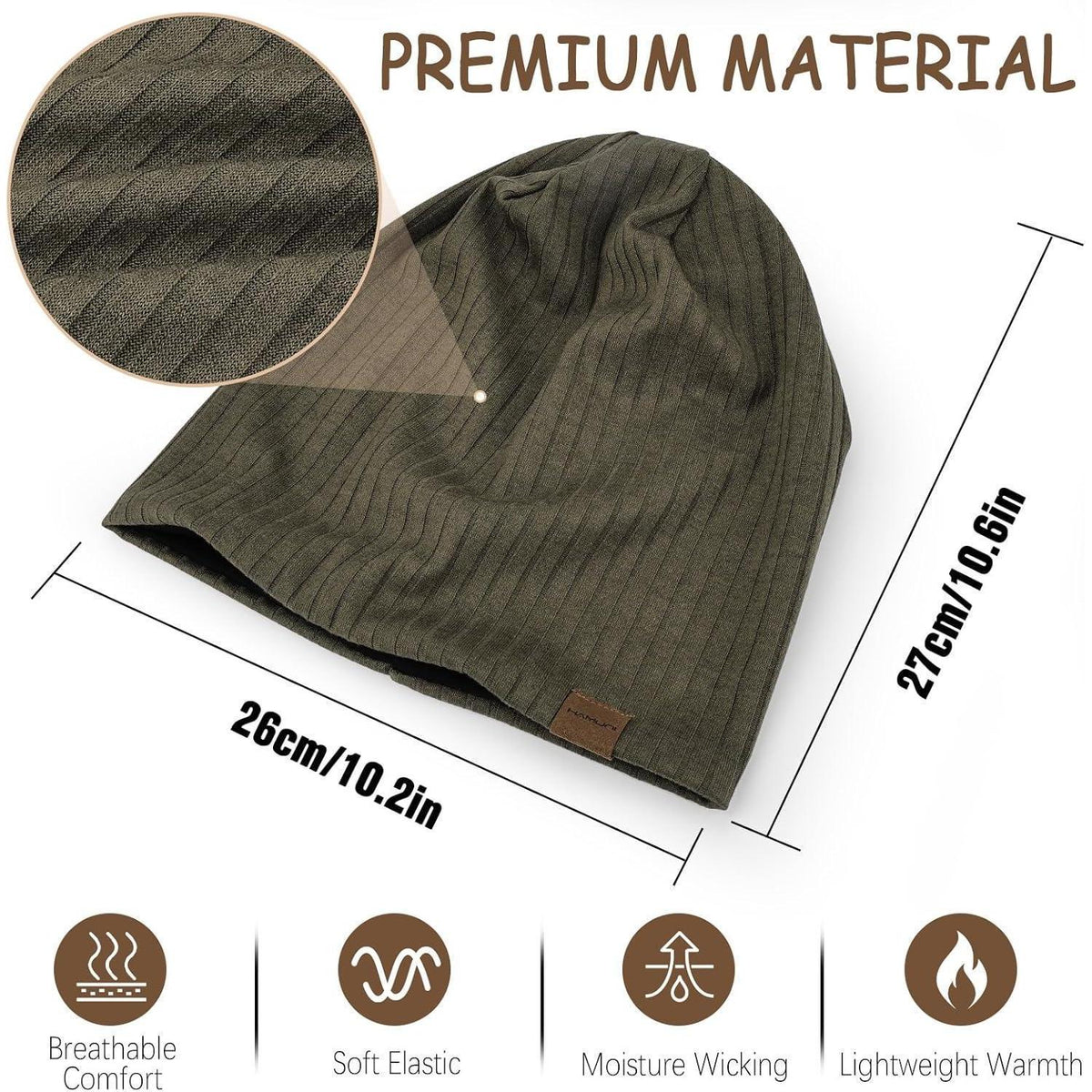 Slouchy Beanie Mütze – Weiche, Atmungsaktive Unisex Kopfbedeckung