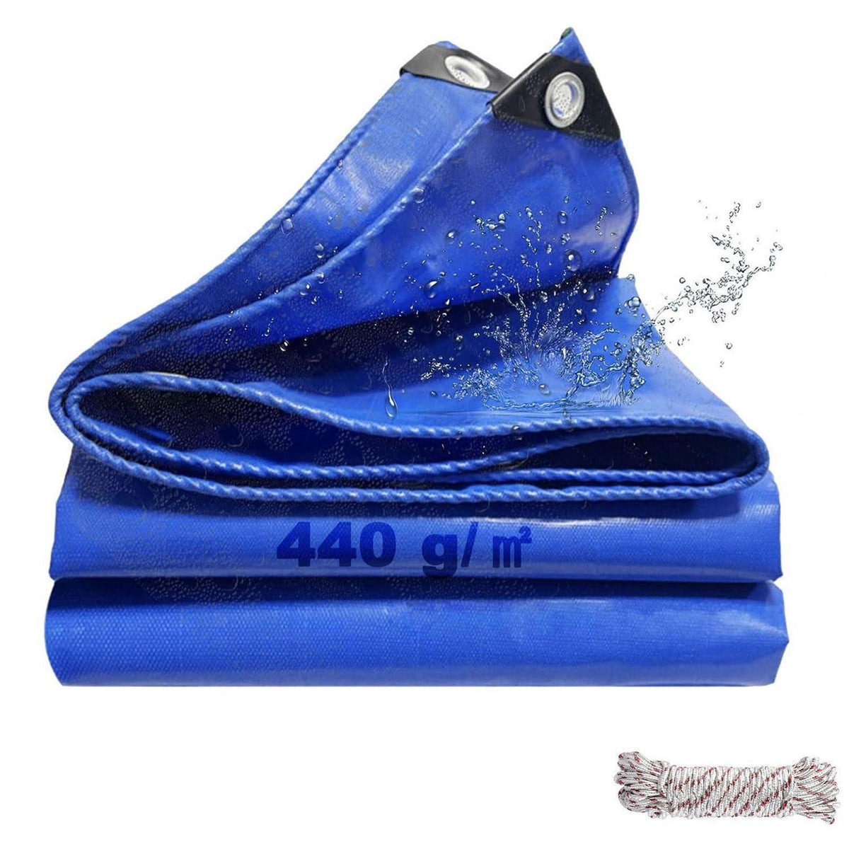 Wasserdichte Abdeckplane 4x6m – 440g/m² PVC Schutzplane Blau