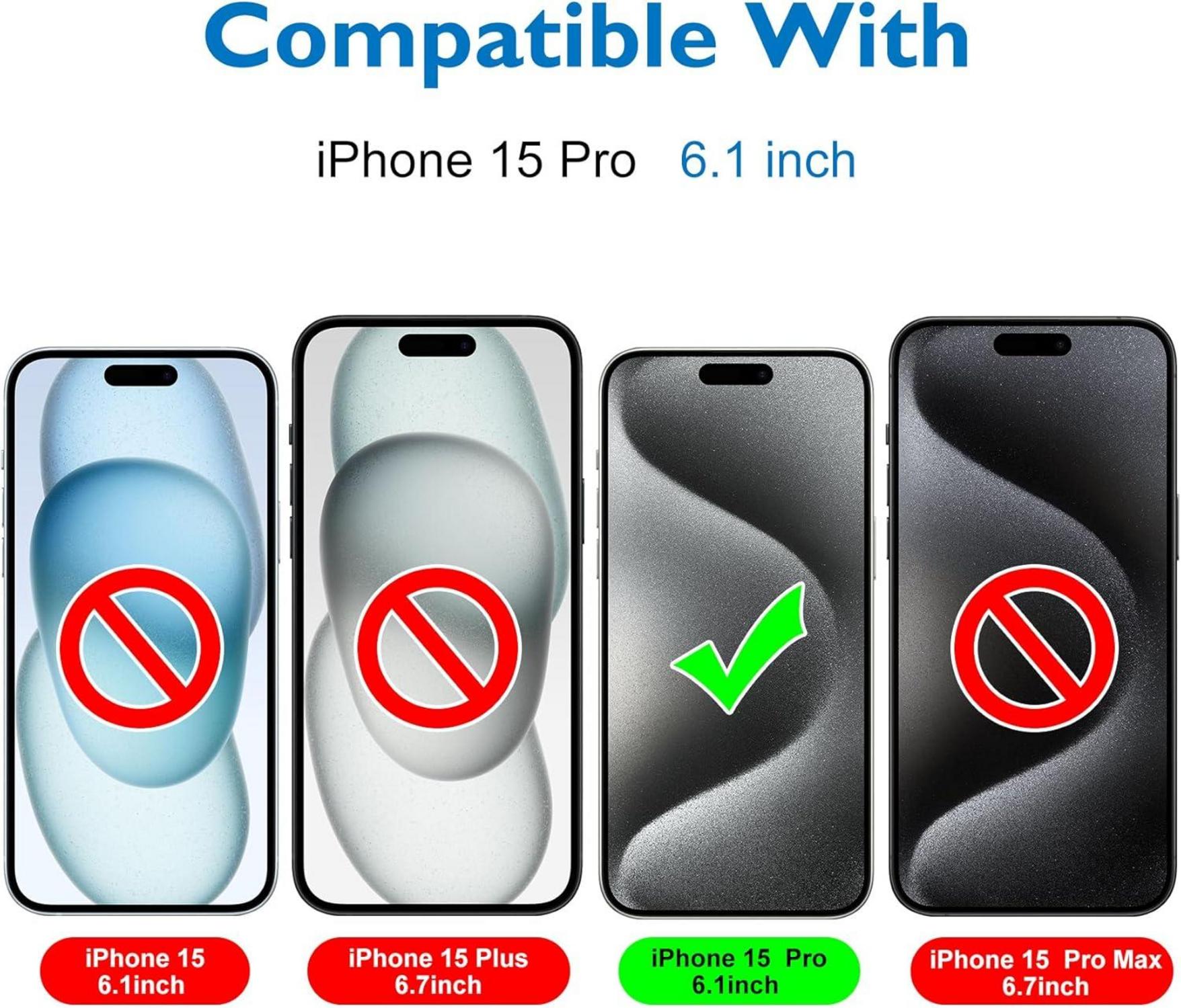Mothca Matt Panzer Schutz Glas iPhone 15 Pro 6,1 Zoll