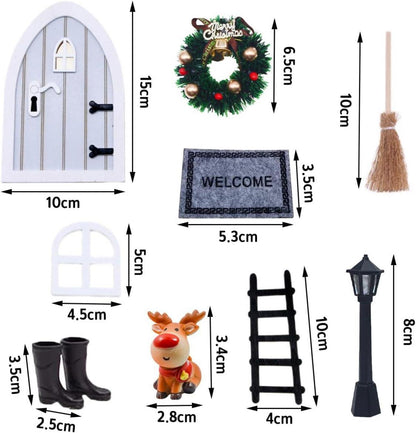 Weihnachts-Wichteltür Set Elfen Tür Zubehör Kinder
