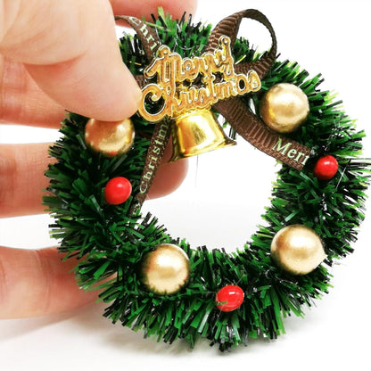 Wichteltür Set Weihnachten Wichteltür Zubehörrentier AdventskranzElfen-Tür Mini Baum7419574080