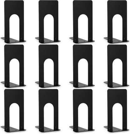 Buchstützen Metall Hochwertiges Bücher Halterung Regal Schwarz 6 Paar