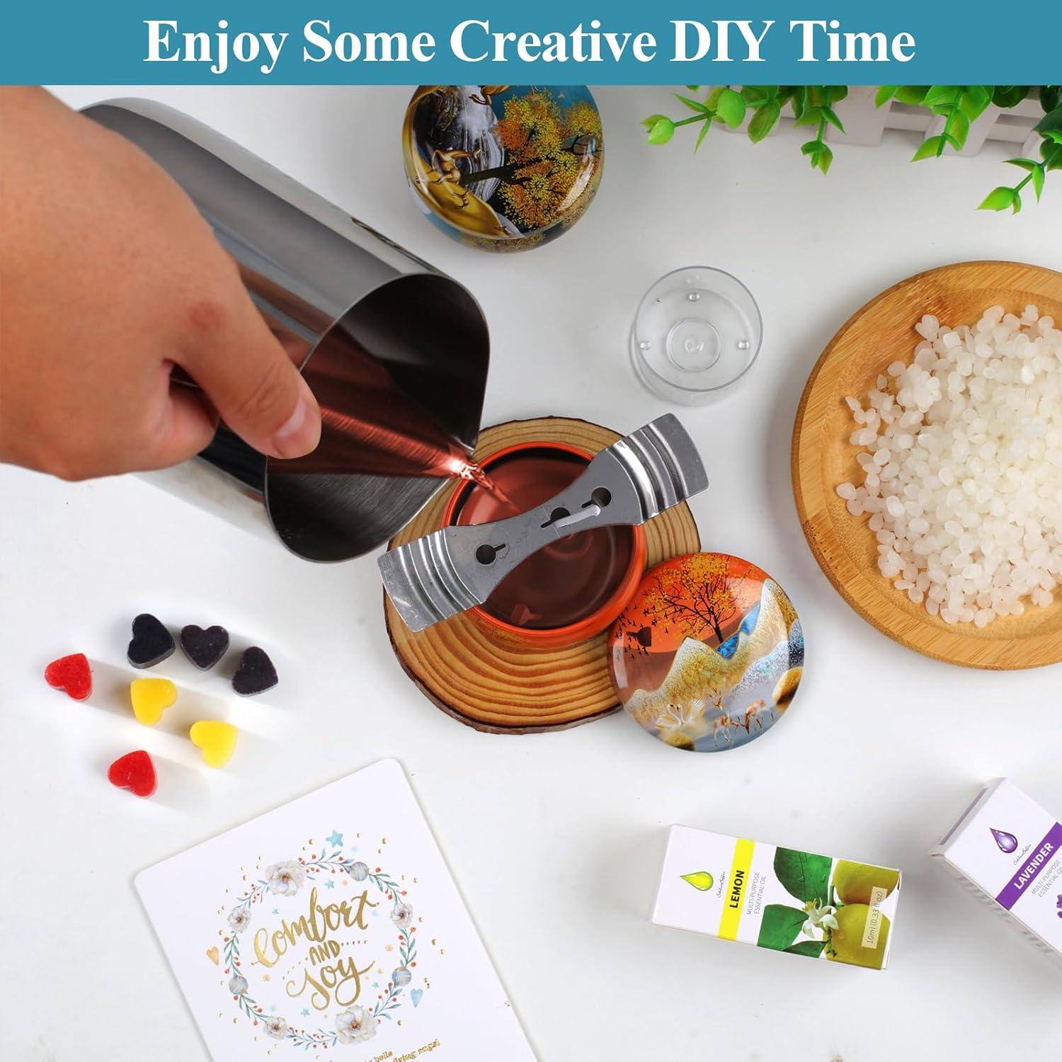 DIY Kerzen Set Bienenwachs Geschenk Weihnachten Muttertag Kinder Elch Stein