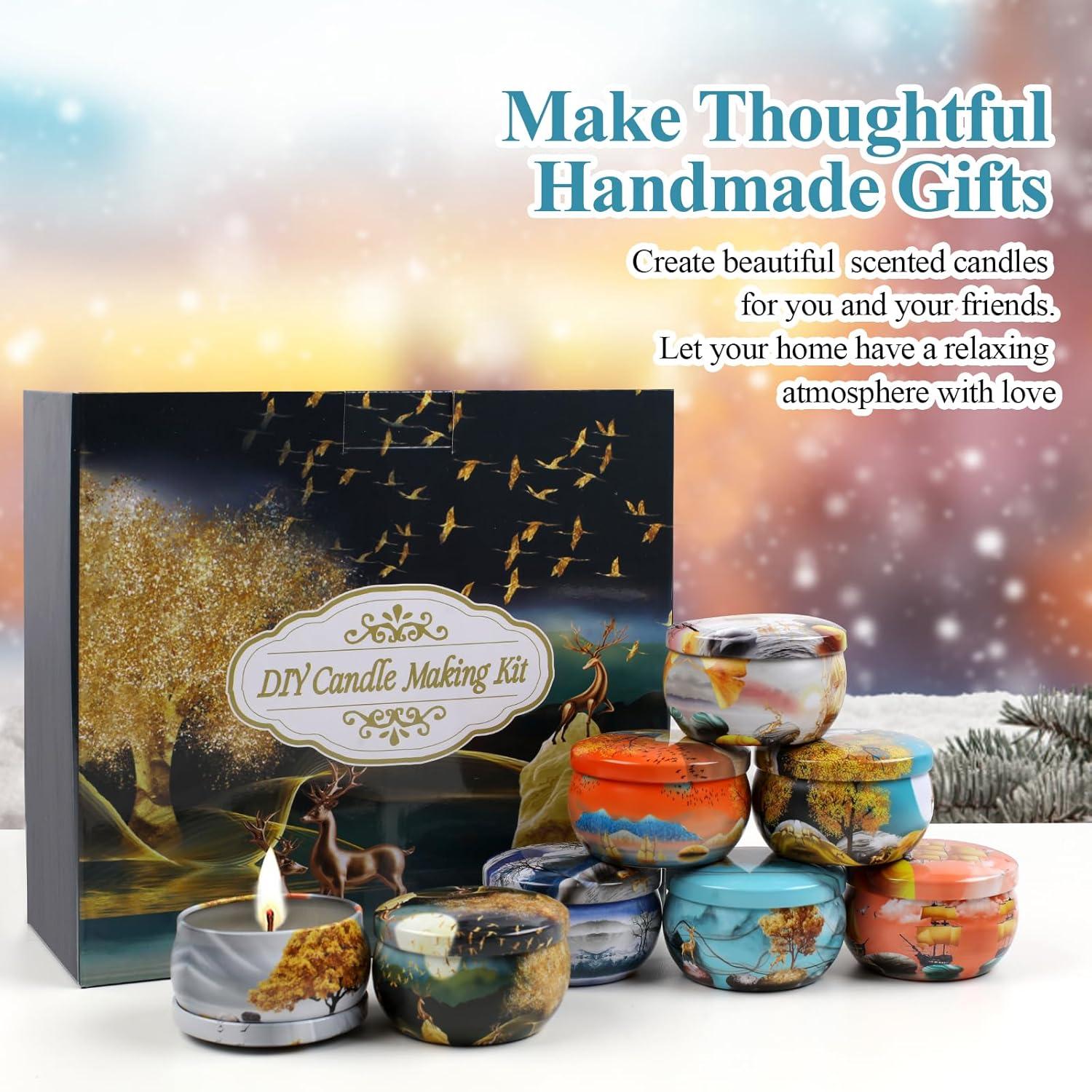 TEPENAR DIY Kerzenherstellung Set Bienenwachs Duftkerzen Geschenke Weihnachten