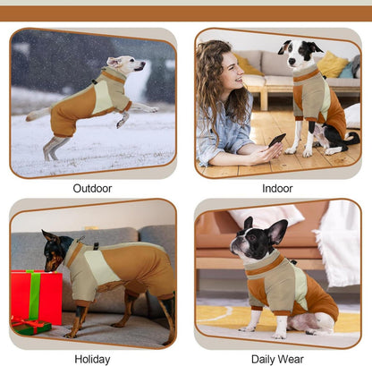 Kuoser Wasserdichter Hundemantel Winter für Kleine Hunde Braun L
