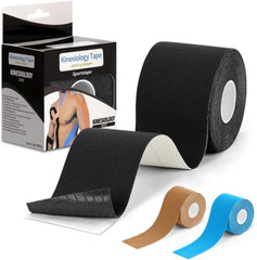 Kinesiologie Tape Schwarz 5cm x 5m wasserfestes Medizinisches Tape
