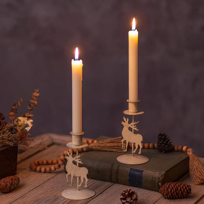 Kerzenständer Hirsch Weihnachten Tischdeko, Vintage Metall 2 Stück