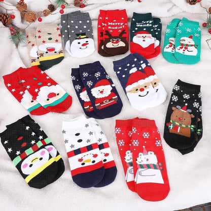 Souarts 12 Paare Weihnachtssocken Damen Adventskalender 2024