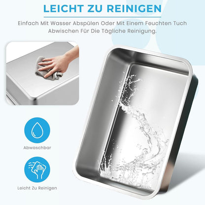 Lohofrnny Edelstahl Katzentoilette, Große Litter Box