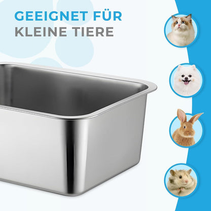 Lohofrnny Edelstahl Katzentoilette, Große Litter Box