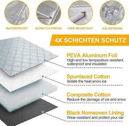 Frontscheibenabdeckung Auto Winter Frostschutz Magnetisch 178*124CM