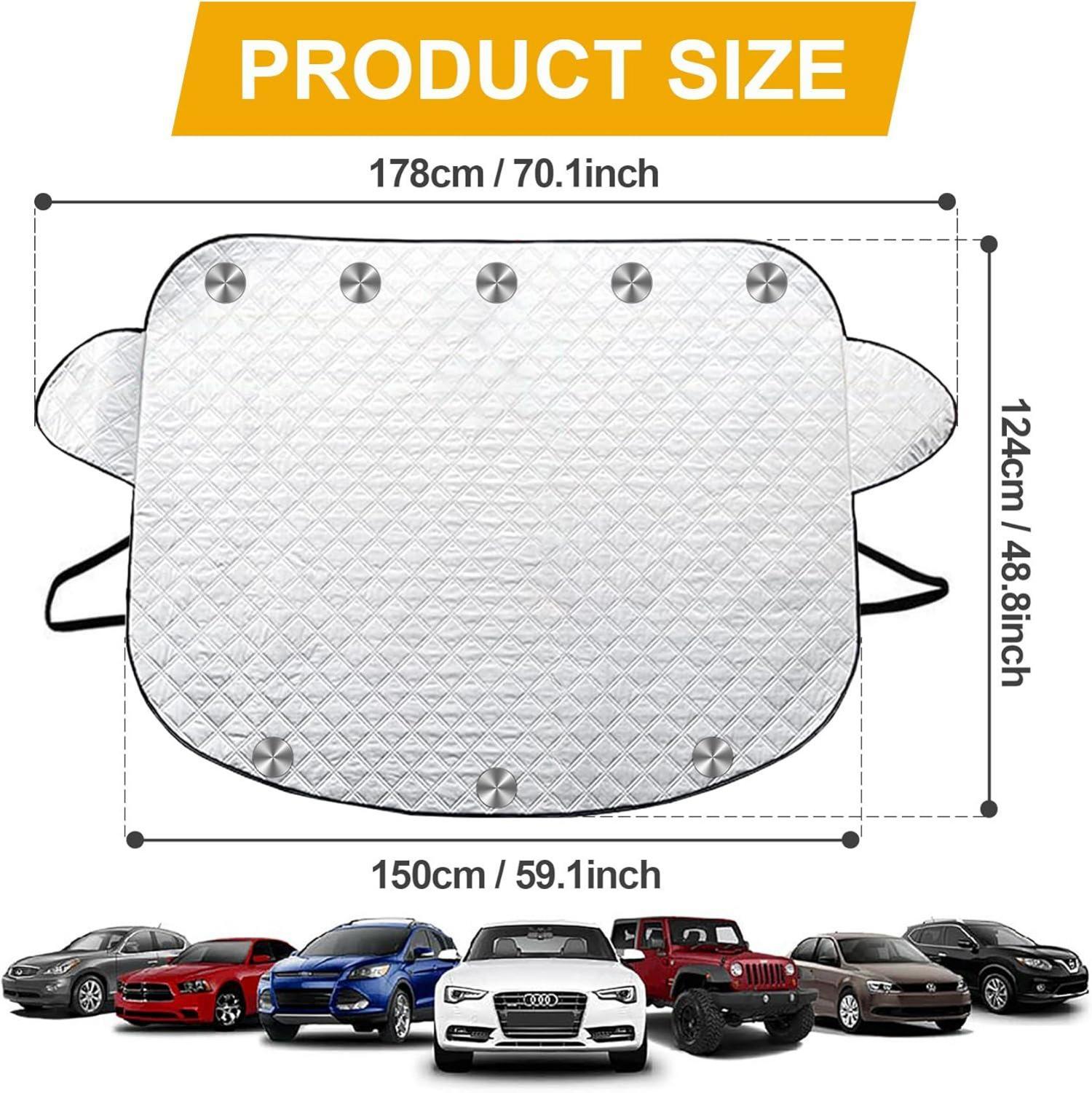 Frontscheibenabdeckung Auto Winter Frostschutz Magnetisch 178x124CM