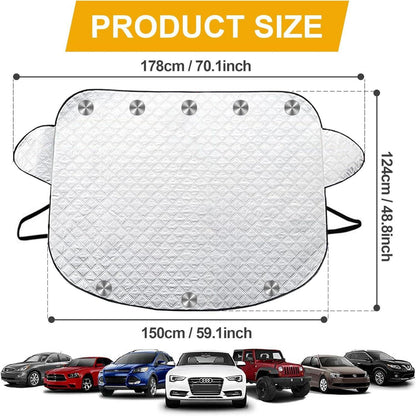 Frontscheibenabdeckung Auto Winter Frostschutz Magnetisch 178x124CM