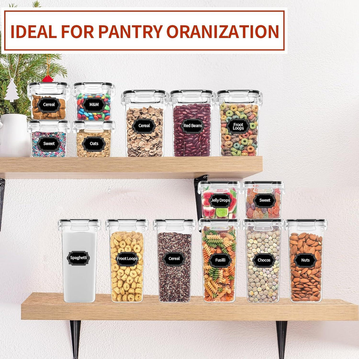 Vorratsdosen Set 16-teilig BPA-frei Luftdicht Aufbewahrungsbox Küchen Organizer